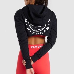 GYMSHARK LEGACY FITNESS SUPER CROPPED HOODIE